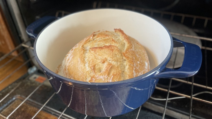 dutch oven - baking bread in a wide dutch oven, like the made in, is easy. a...