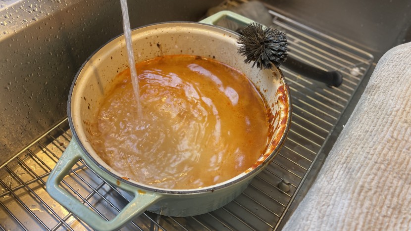 cleaning stuck on messes.