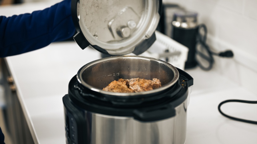 instant pot duo mini v5 - cooking with the mini is simple. throw in the ingredients, push a...