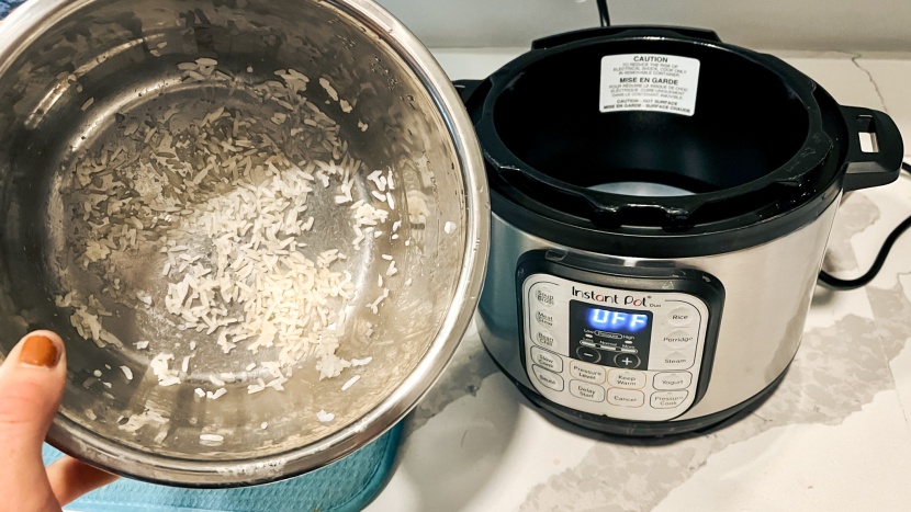 instant pot duo mini v5 - generally the mini's stainless steel pot was easy to clean. however...