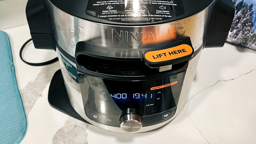 ninja foodi smart xl - the ninja's interface is primarily made up of buttons but also...