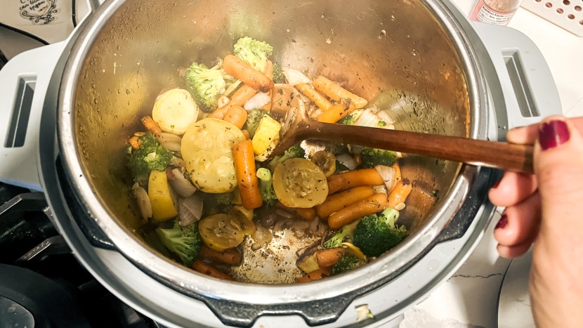 instant pot duo plus v4 - after reducing the temperature, we were able to throw together a...