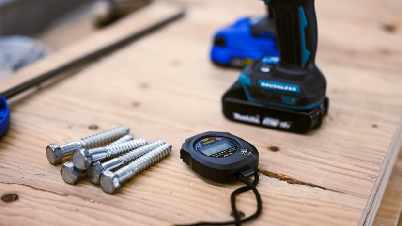 lots of bolts and the old trusty stopwatch are a few of the tools we...