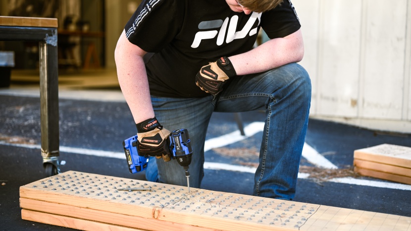 impact driver - we sunk hundreds of ledger screws to wear each impact driver out.