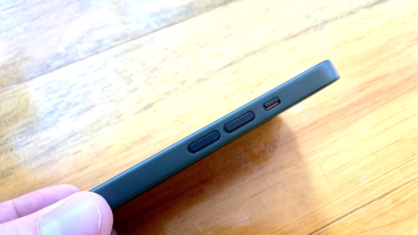 iphone 13 case - the buttons on the totallee thin are extra easy to operate.