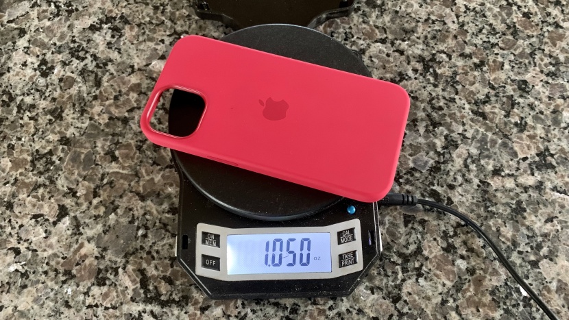 the apple silicone case weighs one ounce.