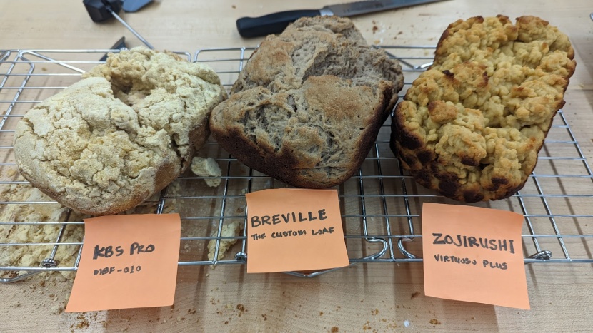 zojirushi virtuoso plus - while these gluten free loaves weren't the prettiest around, the...