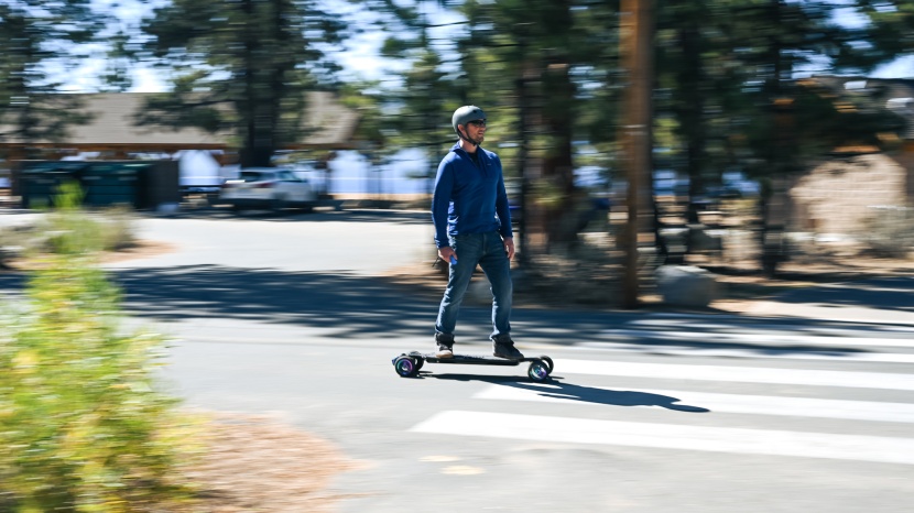 ownboard carbon zeus pro - this board is incredibly fast...always wear a helmet!