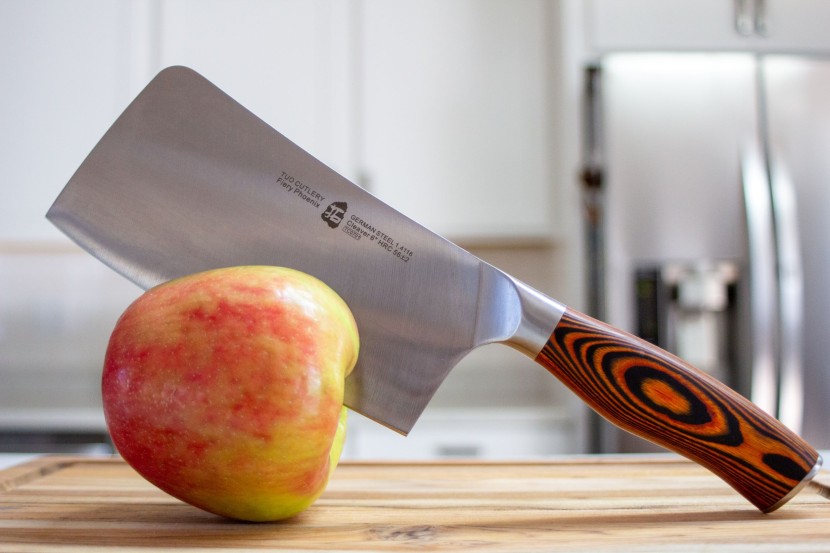 tuo 8 piece - a durable cleaver can hack through an apple time and time again...