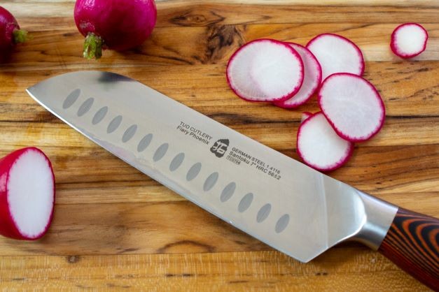 tuo 8 piece - the santoku is a versatile tool and this one excels!