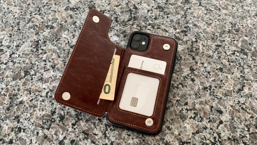 the onetop has the wallet portion of the case on the back of the...