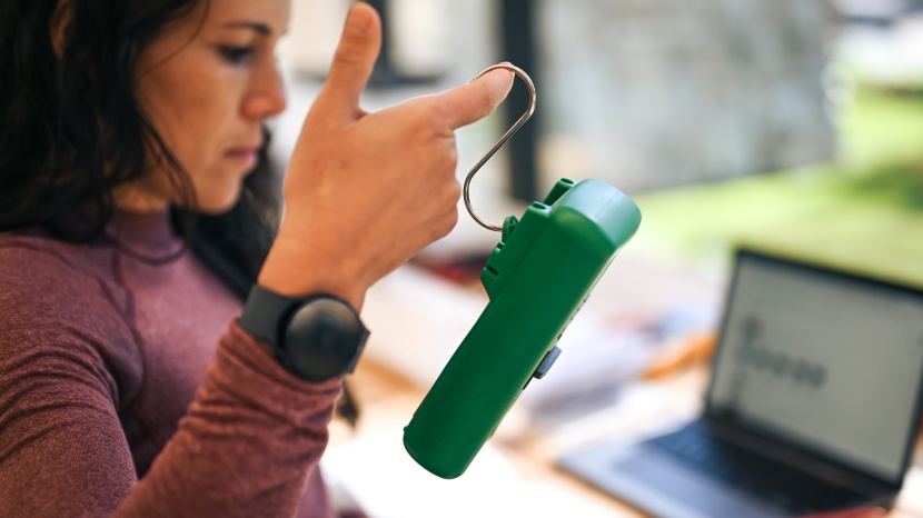 multimeter - the greenlee dm-45 has a hook on the back for hanging the meter...