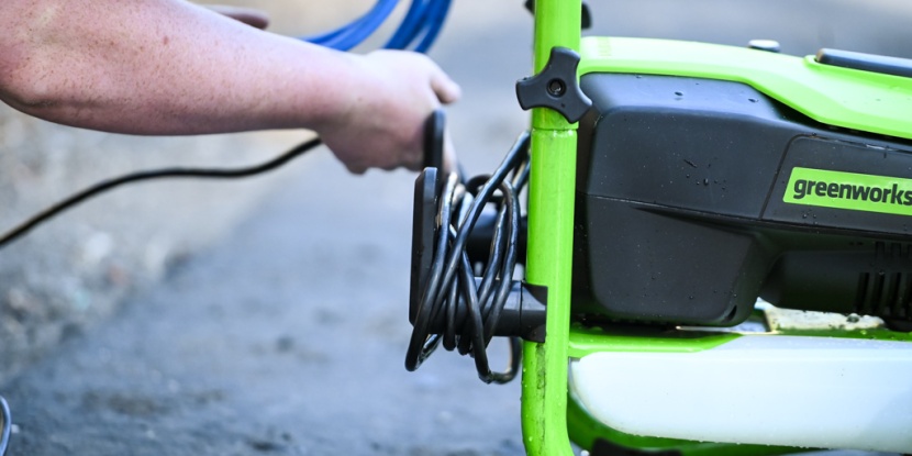 greenworks pro 3000psi - we appreciate the easy cord storage.
