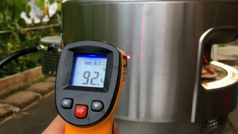 the difference between the interior and exterior temperature...