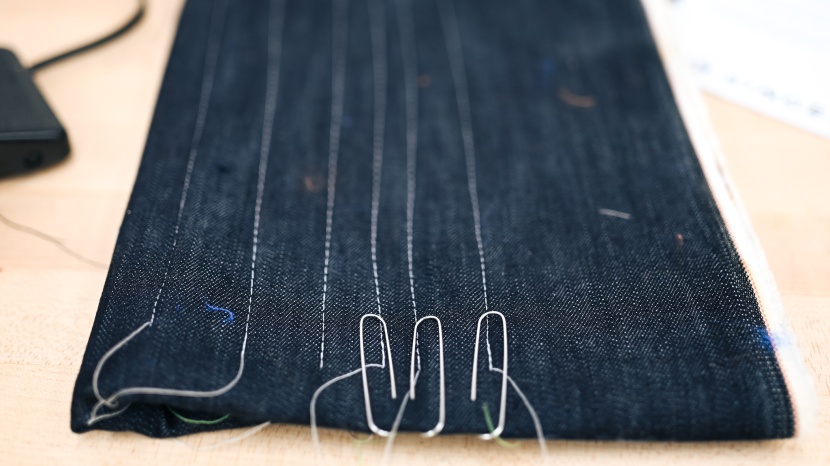 singer m3500 - this machine did very well in going through our 8 layers of denim.