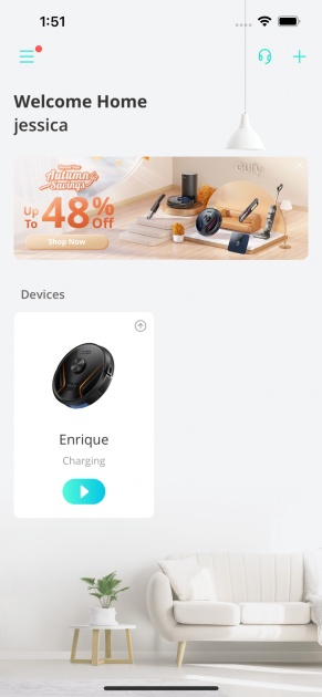 the x8's app homepage.