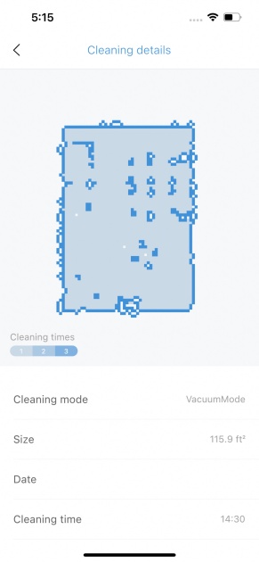 a snapshot of the app.