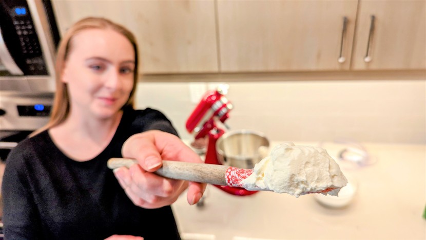 kitchenaid artisan mini - first glance at the finished product: tasty whipped cream in two...