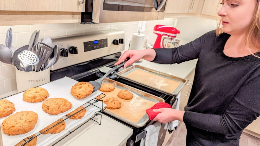 kitchenaid artisan mini - finished product: the best part of our cowboy cookie test. these...