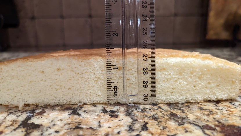 bosch mum4405 compact stand mixer - the center of our lemon chiffon cake measured an impressive 1 inch...