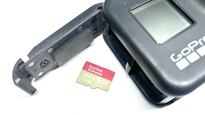 microsd card - the sandisk 64gb extreme microsd is plenty fast enough for action...