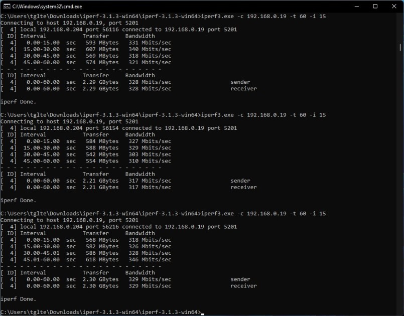 tp-link archer ax55 (ax3000) - 35 ft obstructed 5ghz test.