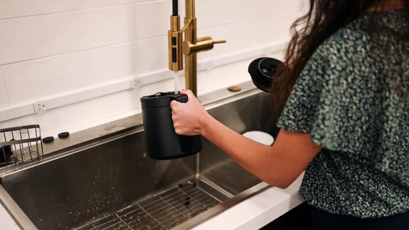 ratio six - the carafe is not dishwasher safe, and with the small opening, it's...