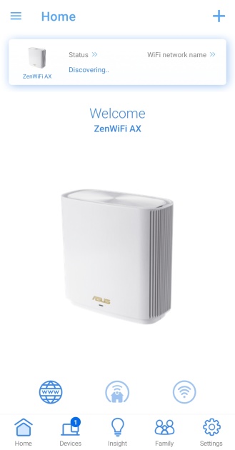 connecting to the router through the asus app.