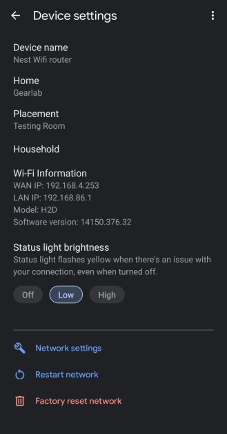 the google home app is where the google nest wifi is controlled...