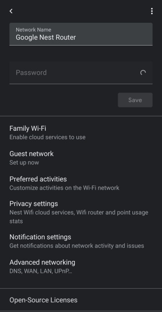 the google nest wifi has advanced options for family wifi, guest...
