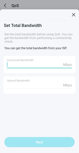 the tp-link deco x20 gives you the qos options to set bandwidth for...
