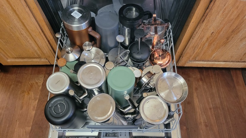 french press - testing the dishwasher compatibility of the presses.
