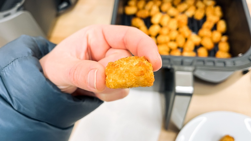 instant vortex plus clear cook - the clear cook yields crispy tots but there are more affordable...