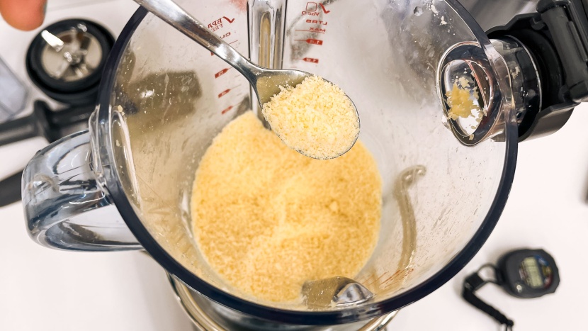 breville the 3x bluicer - the parmesan milled by the bluicer was surprisingly good quality...