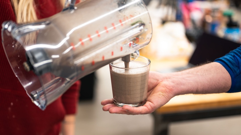 breville the 3x bluicer - examining the consistency of the oreo milkshake we blended. compared...