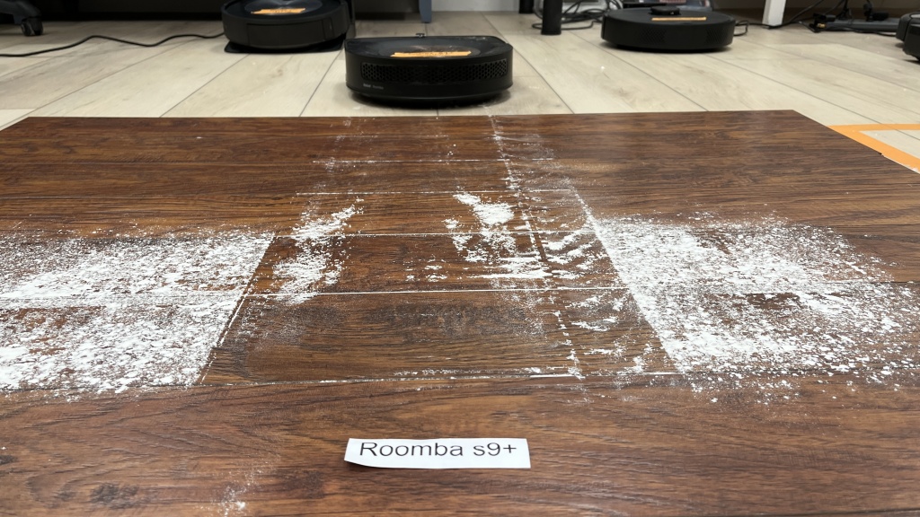 irobot roomba s9+ - flour proved to be quite a difficult task.