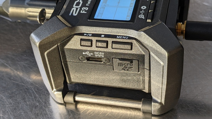 digital voice recorder - look for mounting bars or tripod mounts on production-focused models.