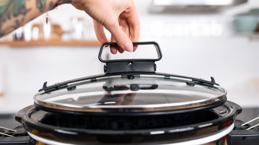 the lid has four holes in which the temp probe can go, as well as...