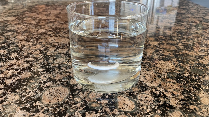 the apple airtag is able to withstand water and dirt thanks to its...