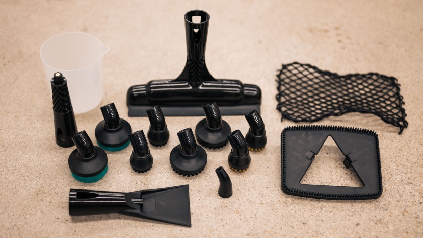 the mcculloch has a veritable arsenal of attachments and accessories...