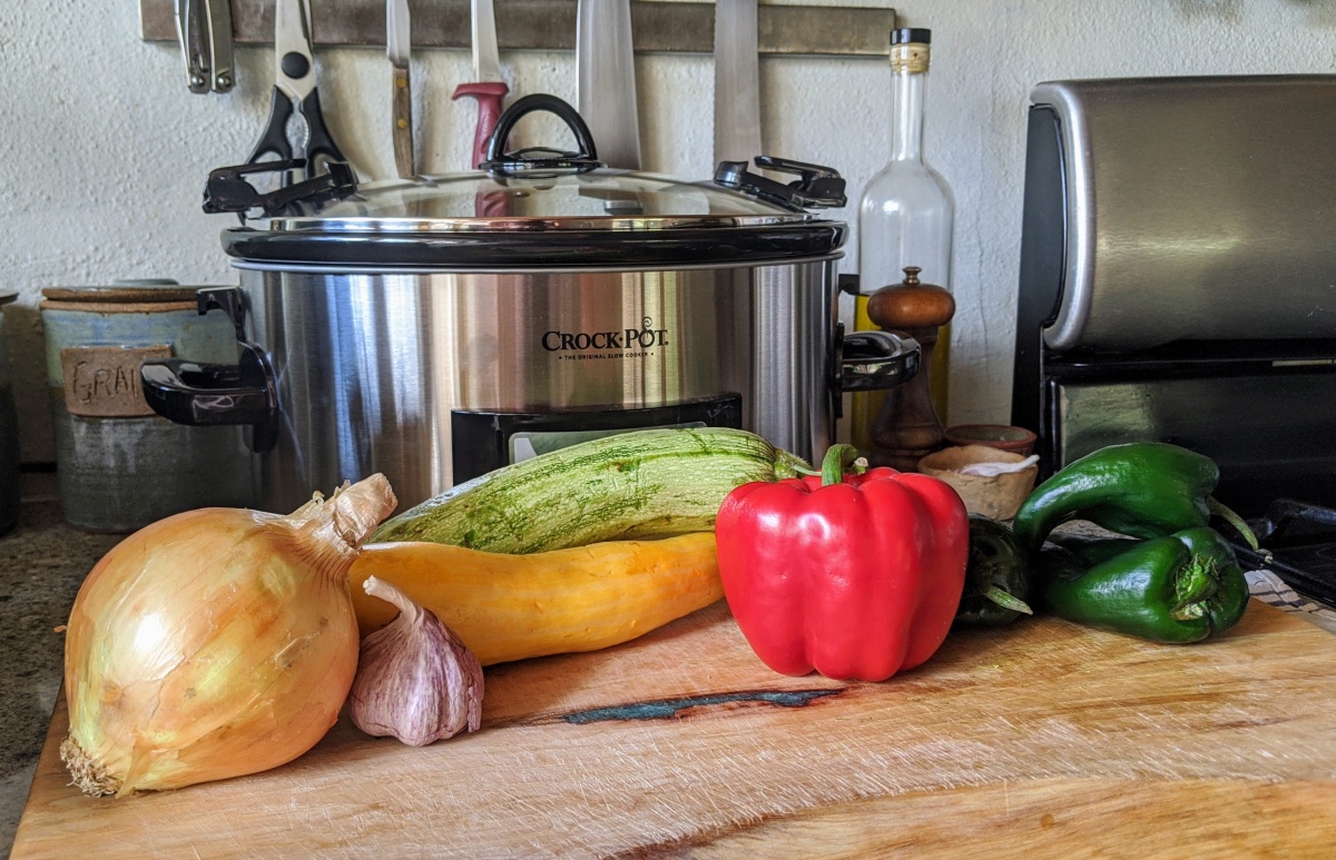 Crock-Pot 6-Quart Cook & Carry Review (Some of the many vegetables we used in our all-veggie meal.)