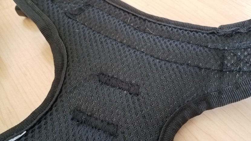 the babyltrl harness uses a decent breathable material.