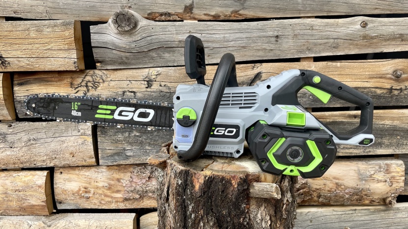 battery chainsaw - the ego power+ cs1613 cuts relatively quickly and has a quick...
