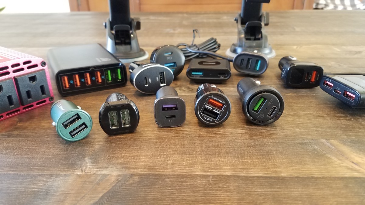 Best Car Charger Review (We test a wide arrange of car chargers, from inverters to the most advanced wireless IQ, and wired IC2, QC3, and PD3...)