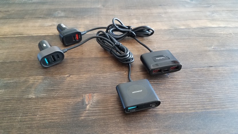 car charger - two models with similar 5 port designs.