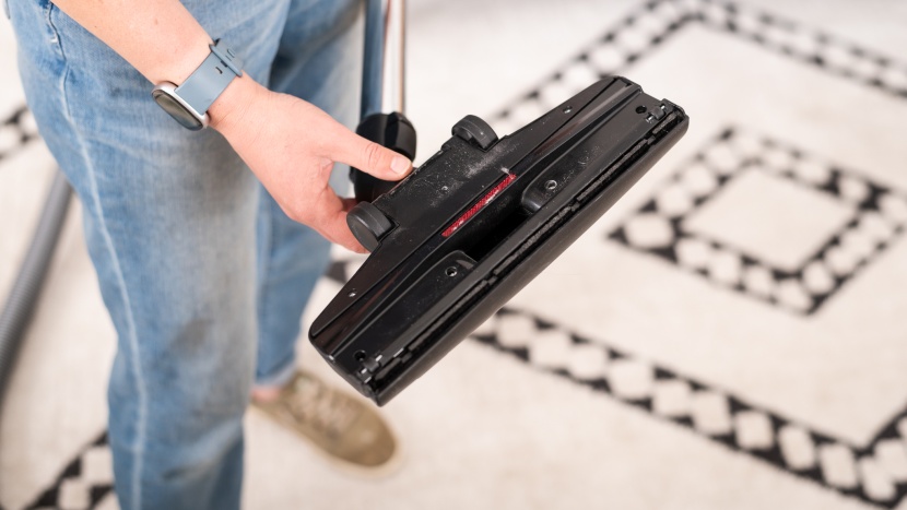 miele compact c1 turbo - here, you can see the bristles at the front of the vacuum head. they...