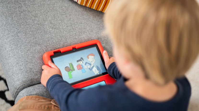 amazon fire 7-inch kids (2022) - with preloaded content, your kiddo will be able to choose from...