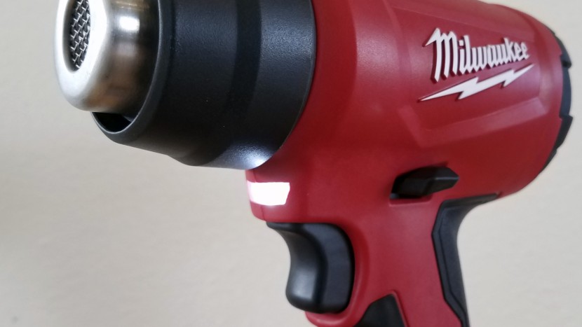 the milwauke has an led work light located above the trigger.