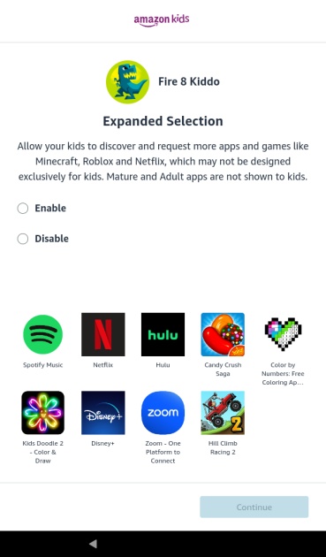 here you can allow extra access to other apps like netflix and...