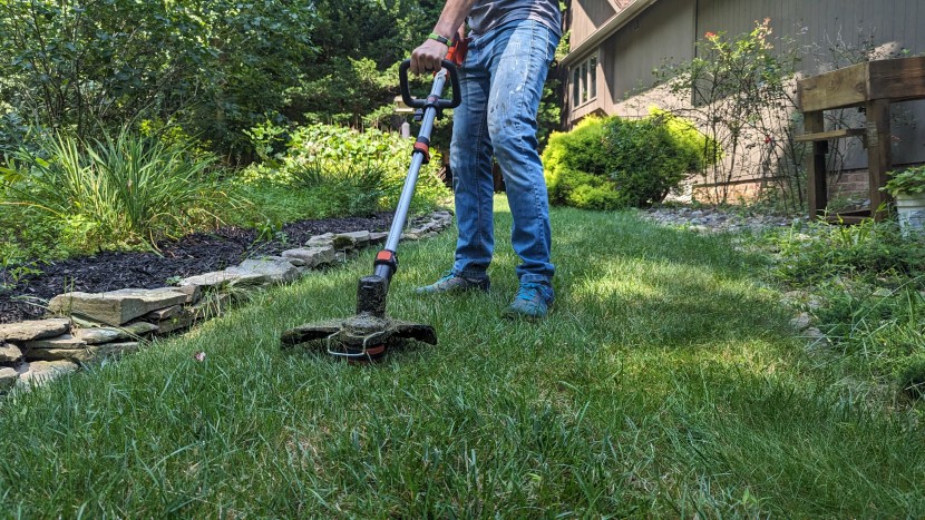 black+decker lst136 - the lst136 easily trimmed narrow sections of our yard, and keeping...